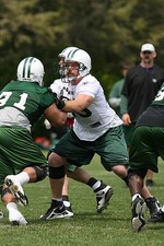 Guard Alan Faneca New York Jets blocks during Organized Team Acti- 2008 Photo 2