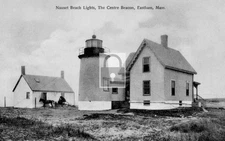 Nauset Beach Light House Centre Beacon Eastham Massachusetts MA - Reprint