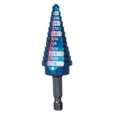 Spyder 3/16 to 7/8-Inch Hex Shank 12 Step Drill Bit 19022