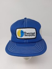 Vtg Thermal Supply Patch Logo Made In USA Snapback Trucker Hat Adjustable Cap