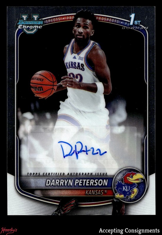 2025-26 Bowman Chrome Univ Prospect Autograph Darryn Peterson ROOKIE 1st AUTO