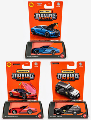 2026 Matchbox Moving Parts Mix 7 | 3-Car Set | Bentley | Viper | Durango | FSC