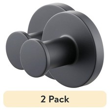 2 Pack Round Robe Hook Bathroom Towel Hook Easy Installation Hardware US