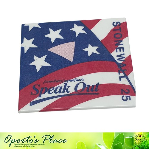 Speak Out Stonewall 25 Human Rights Campaign Funds Pin Back Brooch Gay Rights