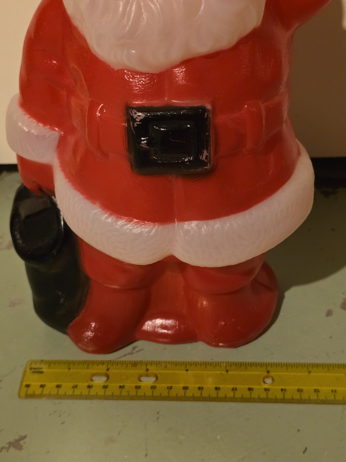 VTG SUN HILL SANTA TABLE TOP BLOW MOLD WAVING PLASTIC 13" CHRISTMAS 1990 $0 SHIP