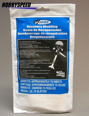 ESTES MODEL ROCKET RECOVERY WADDING nasa padding cotton rocketry EST2274 NEW