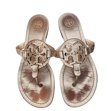 Tory Burch Miller Thong Sandals Rose Gold Women's Size 7M