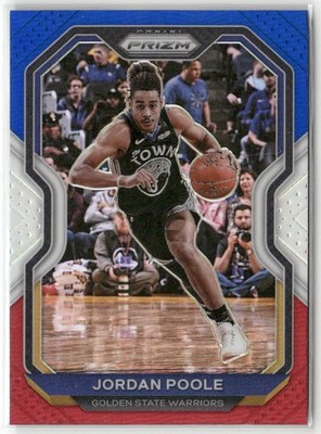 2020-21 Panini Prizm Jordan Poole Red White Blue Prizm #147