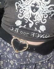 Dangerously Cute Chrome & Crystal Heart Wide ...