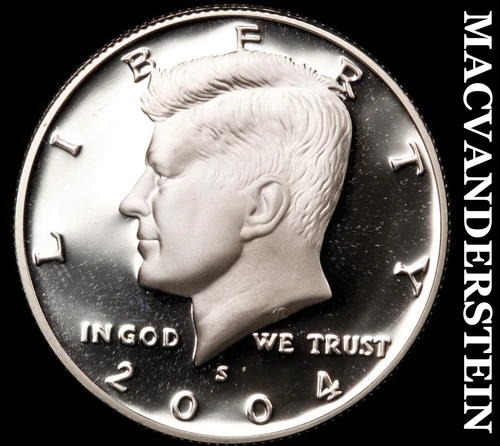 2004-S Silver Kennedy Half Dollar-Choice Gem Proof Lustrous No Reserve #i5885