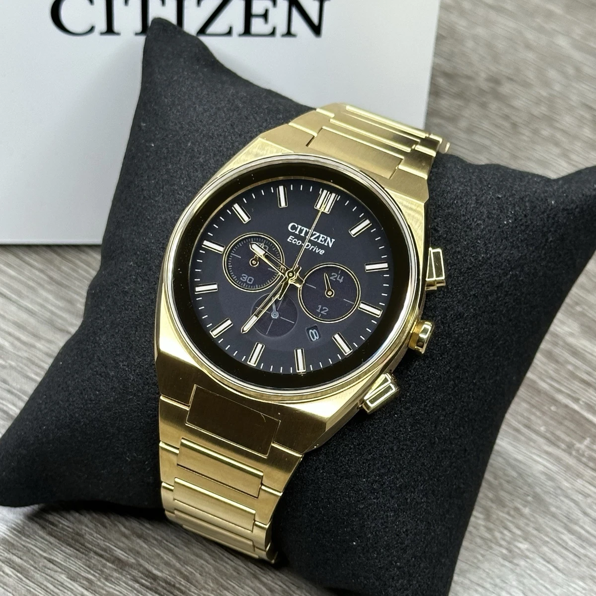 NEW✓$695✓ Citizen Eco-Drive Axiom SC Steel Chrono Gold Men's