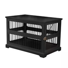 Dog Crate in Black with Slide Aside Door - Medium