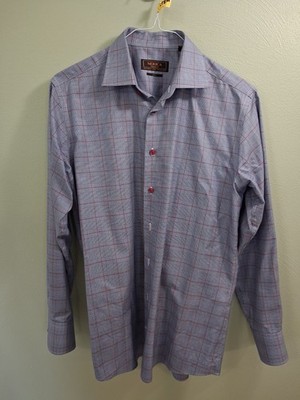 Serica Classics Non-Iron 2 Ply Men's Multi-Color Dress Shirt 40/15 1/2