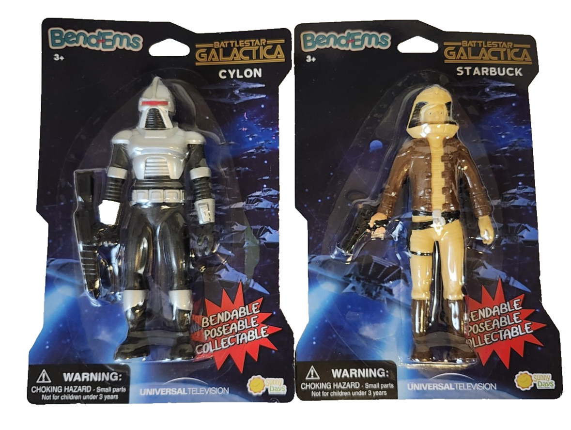 Battlestar Galactica Classic Cylon + Starbuck 6" Figure Bend Ems 2019 Sunny Days