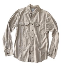Carhartt Men  s Relaxed Fit Long-Sleeve Button-Down Work Shirt - Tan - Size M