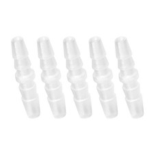 Quickun Plastic Hose Barb Fitting, 1/4" x Barbed Splicer 1/4, White