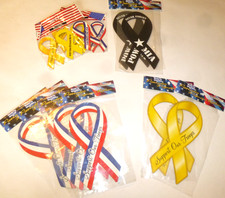 Lot of 10 God Bless America Support Our Troops POW MIA Never forget Magnets new