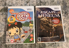 Nintendo Wii Lot - Escape the Museum + Nihao Kai-lan Super Game Day - CIB!