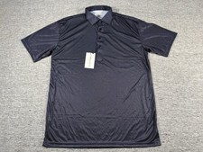 Collars  Co Polo Shirt Mens Extra Large Navy Blue Polka Dots Short Sleeve