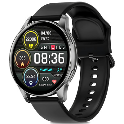 Bluetooth Smartwatch Herren Damen mit Telefonfunktion Sprachassiste Blutdruck DE