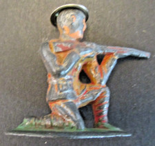 VTG Toy Soldier Infantry Dime Store Lead Figurine Kneeling Holding Rifle Tin Hat