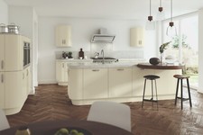 Ivory Painted Matt Kitchen units Ready Made Smooth Slab Door