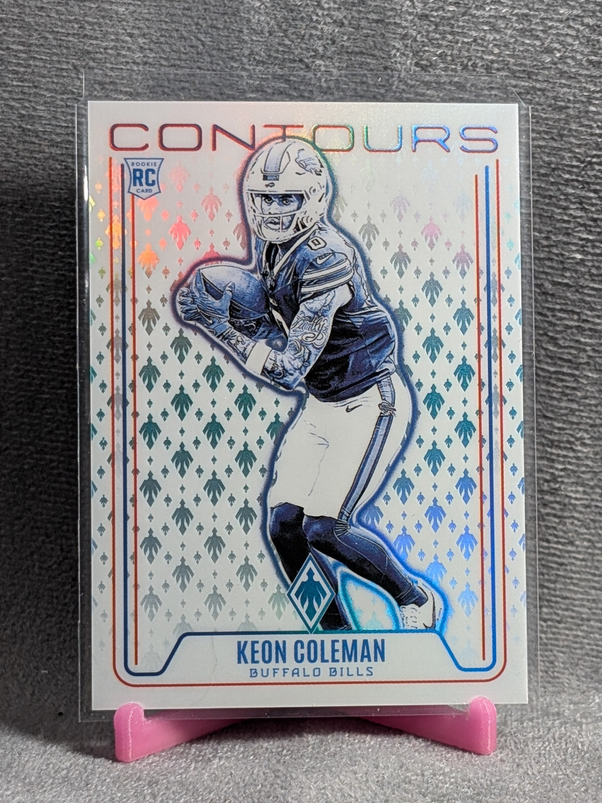 2024 Panini Phoenix Contours Keon Coleman #CON-KCN (RC) Teal /40 Bills