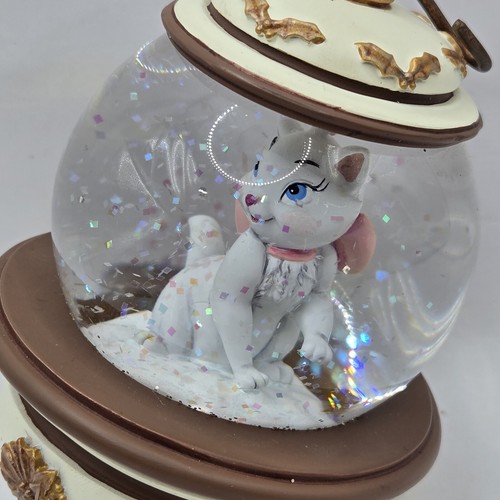 Disney Christmas Ornament Snow Globe w Marie The Aristocrats 2010 Extremely Rare - Picture 10 of 17