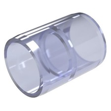 3/4" External PVC Coupling, Clear UV FORMUFIT Furniture Grade, Made in USA