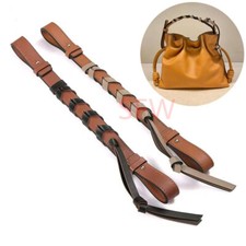 Leather Woven Shoulder Handle Strap For LOEWE Flamenco Series Bag