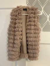 WOMEN'S BLUSH/PEACH SUPER SOFT FAUX FUR VEST -  SIZE SMALL