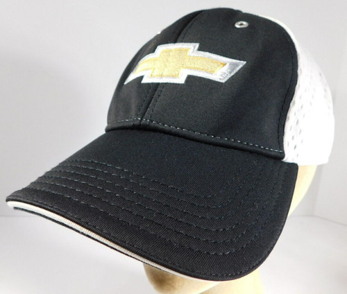 Chevrolet Gold Bowtie Cruisin Sports Men's Black and White Baseball Cap