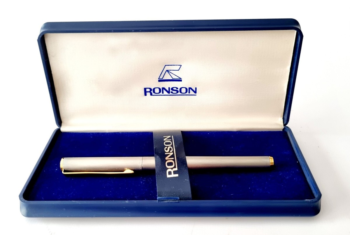 Fountain pen RONSON vintage 80's – Silver/Gold Tone – Made in