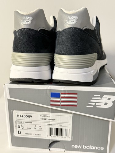 New Balance J.Crew x 1400 Hecho en EE. UU. Azul Marino M1400NV PARA HOMBRES EE. UU. 5,5 23,5 - Imagen 10 de 10