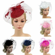 Women Fascinators Hat Wedding Cocktail Tea Party Hat Hair Clip Headwear Decor