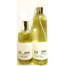 2 BOTTLES - Gap GRASS Body MIST 8 OZ  EDT 3.4 OZ SPRAY BRAND NEW