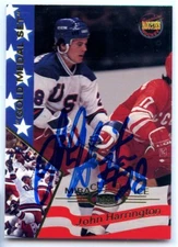 John Harrington signed autographed Auto 1995 Card #13 Miracle on Ice 1980