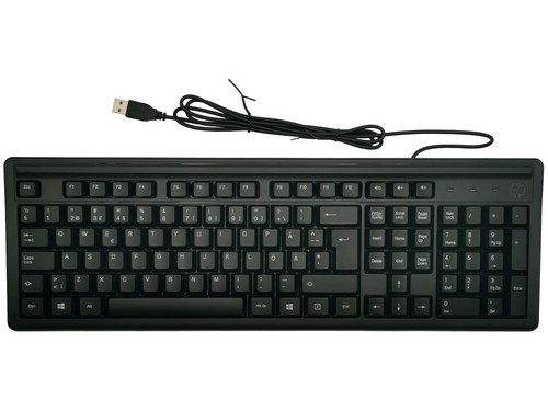 Genuine HP 100 Wired Keyboard Swedish Black 2UN30AA#ABS - 第 1/2 張圖片