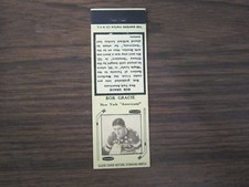 1936-39 Diamond Matchbook Bob Gracie (B40) New York Americans