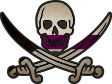 Pirate Sticker Jack Rackham Calico Flag Demisexual