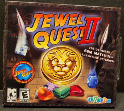 Jewel Quest II 2 PC-CD Rom Puzzle Adventure Match Game 2007, used very good