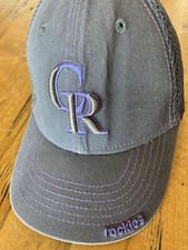 Colorado Rockies New Era 39Thirty Kids Youth Gray Baseball Hat Cap Stretch Fit