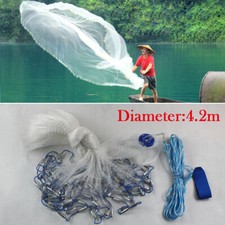 4.2 m/14ft Fishing Cast Net Bait Easy Throw Hand Cast Strong Nylon Monofilament