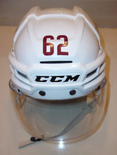 ARIZONA COYOTES JJ Moser game-worn #62 helmet with Matt Shott MS decal from 2022