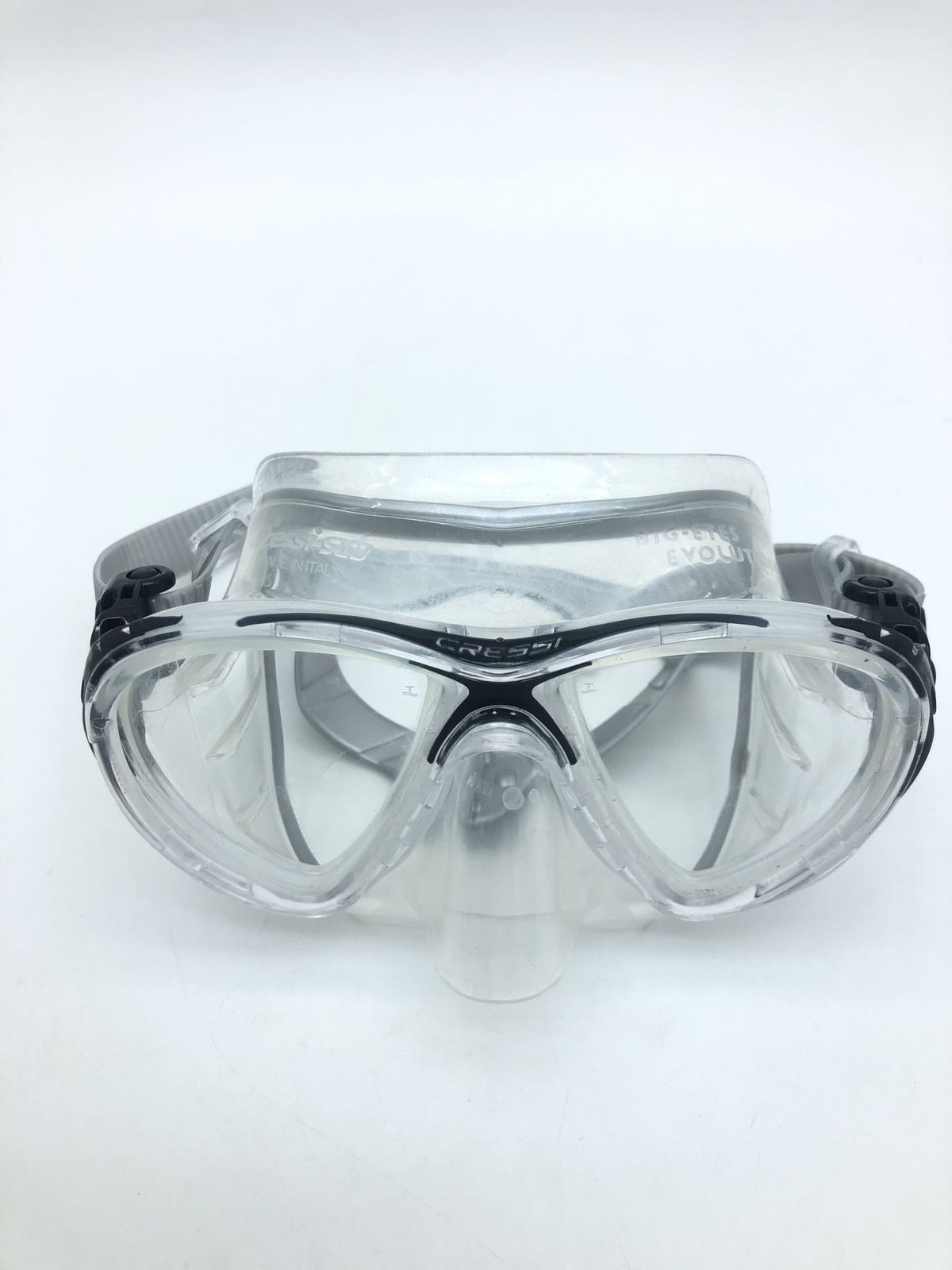 Máscara de buceo CRESSI Big Eyes Evo, transparente/negro, talla única, adulto