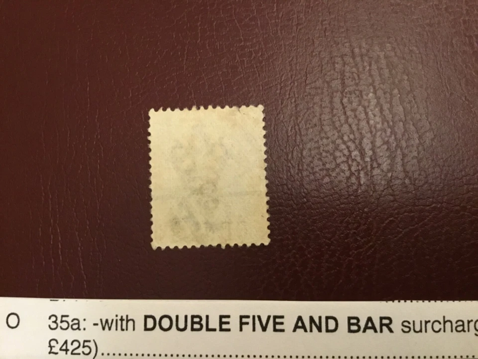 ICOLLECTZONE Honduras Británica 35 VF usado doble barra recargo  Foto 2 de 2