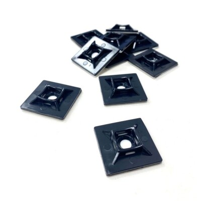 Selbstklebender Kabelbinder Befestigungssockel für Binder bis 4,8 mm Breite - 100 Stück