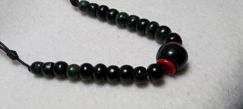 Guatemala jade beads handmade adjustable necklace with Red coral fits all sizes. - 第 8/10 張圖片