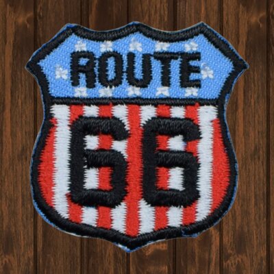 Mini United States Route 66 Embroidered Patch   Iron On