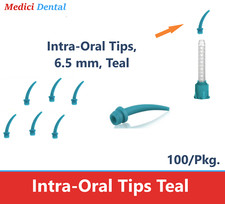 Dental Intra Oral Impression Mixing Tips Teal 6.5 mm, 100/pk